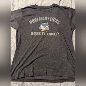 Tootsie Roll ad tshirt Graphic Charcoal Gray Size L